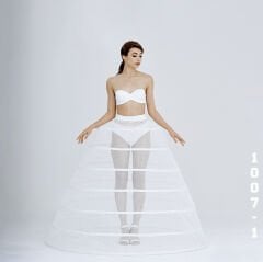 7 Telli Farbasız Yarı Prenses Gelinlik Tarlatanı 1007-1