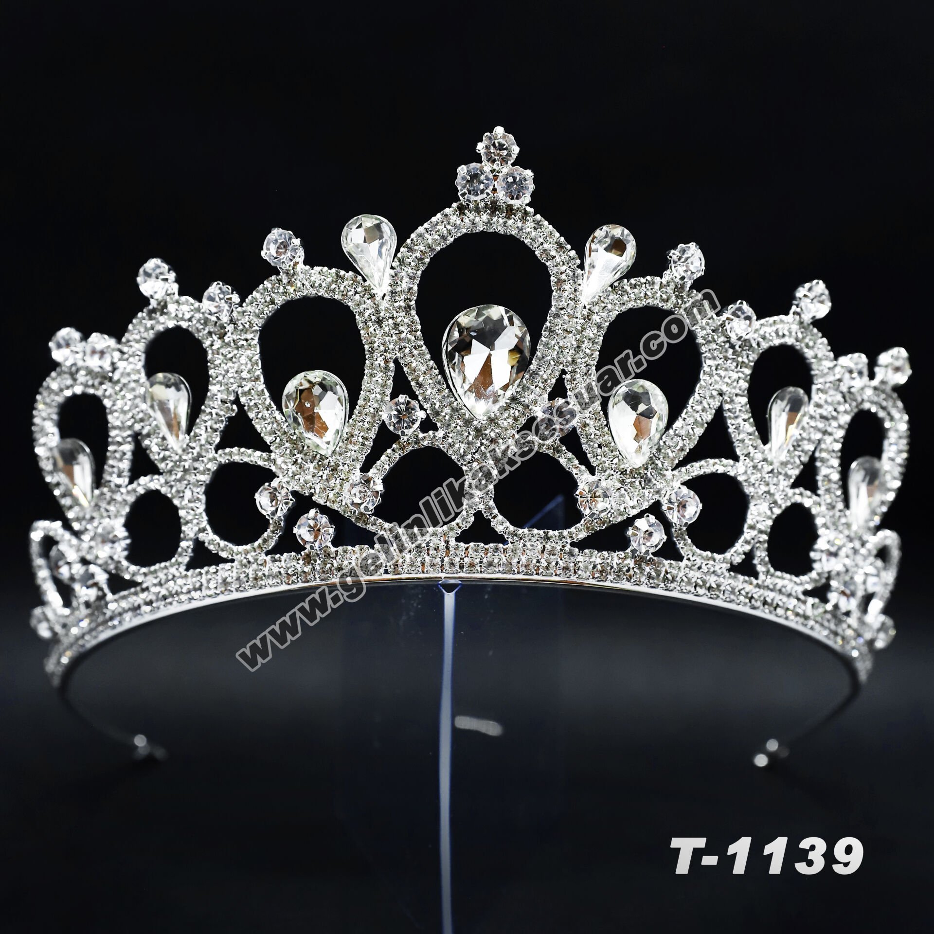 Kristal Taşlı Gelin Tacı