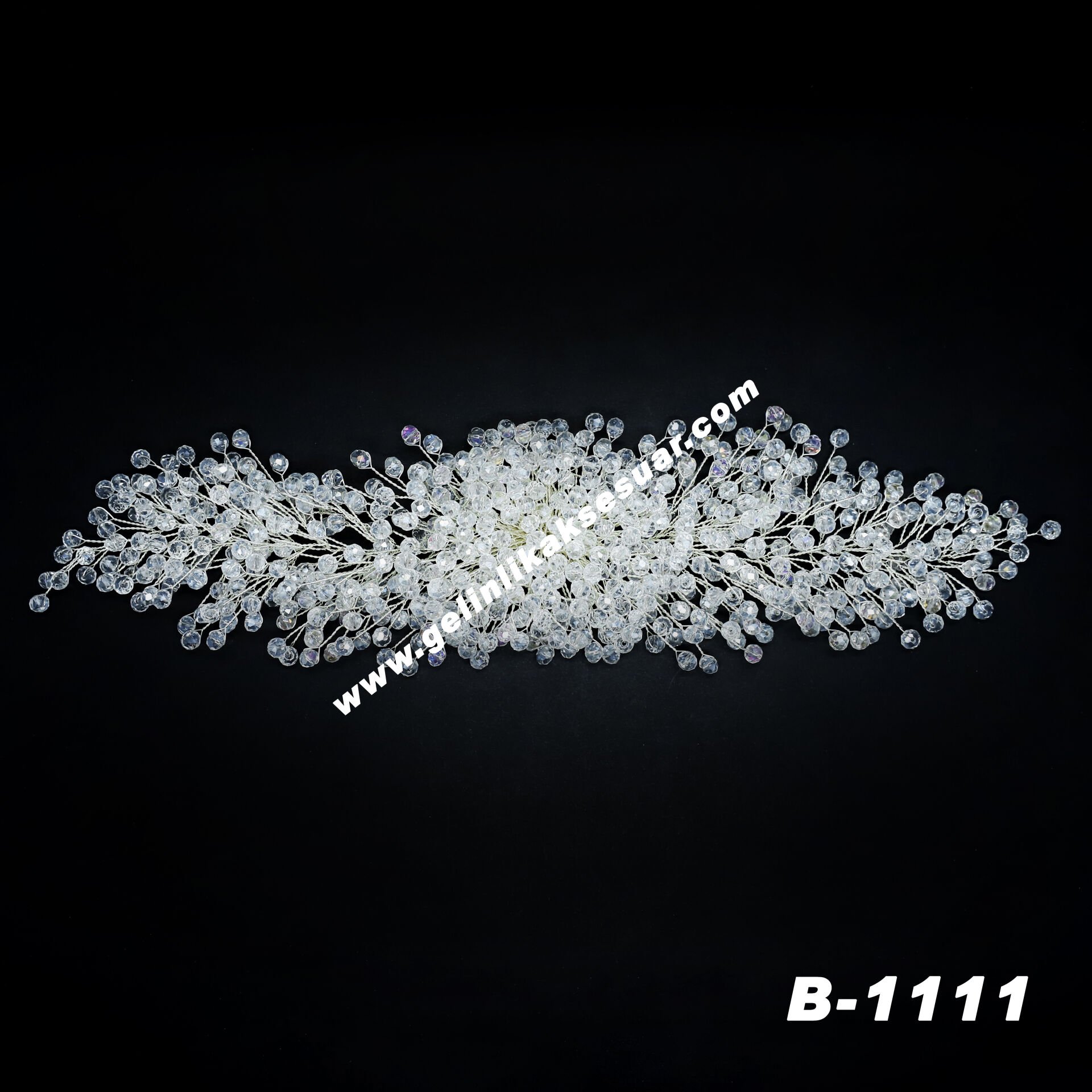 Şeffaf Kristal Taşlı Saç Ve Türban Aksesuarı