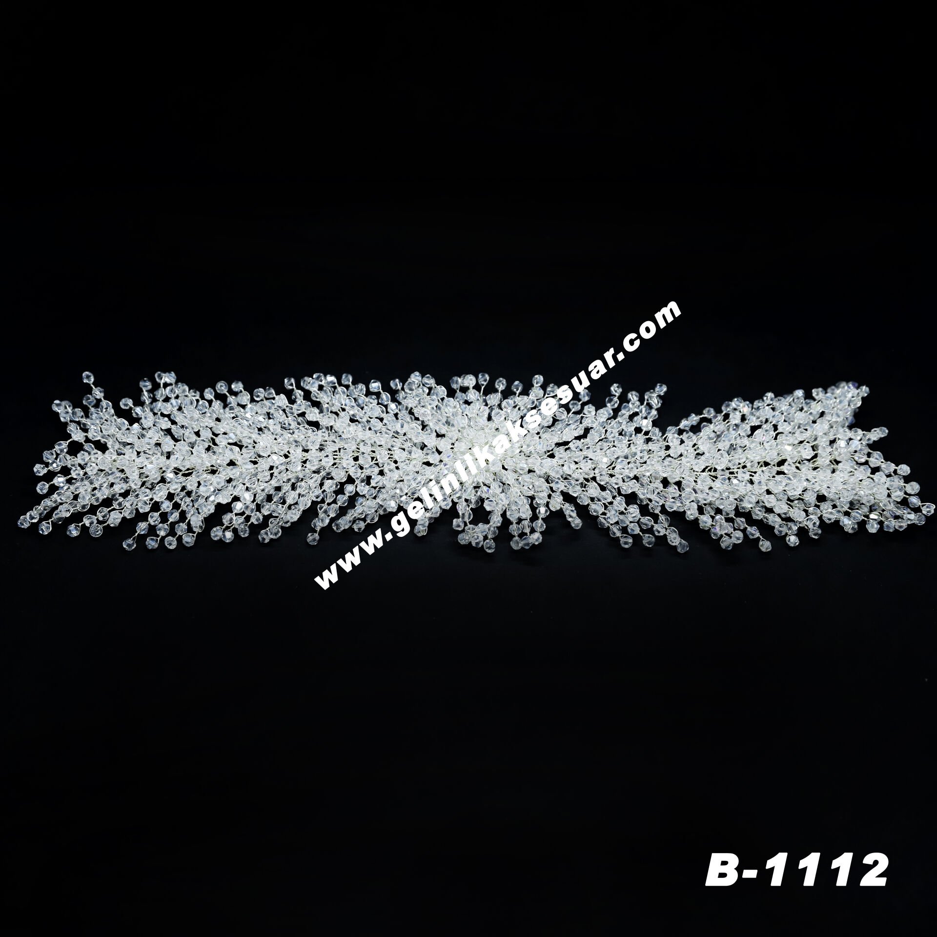 Şeffaf Kristal Taşlı Saç Ve Türban Aksesuarı