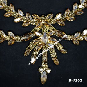 Alınlık Gold Renkli Kristal Taşlı Baş Aksesuarı