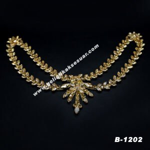 Alınlık Gold Renkli Kristal Taşlı Baş Aksesuarı
