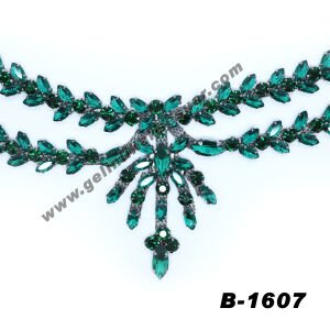 Alınlık Zümrüt Yeşili Renkli Kristal Taşlı Baş Aksesuarı