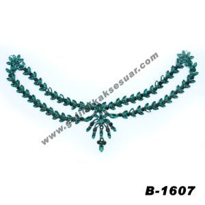 Alınlık Zümrüt Yeşili Renkli Kristal Taşlı Baş Aksesuarı