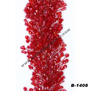 Bordo Renkli Kristal Taşlı Baş Aksesuarı